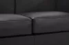 King Home SOFT LC2 Kétszemélyes Kanapé Olasz Bőr Fekete