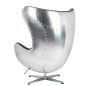 King Home Egg Aviator Műbőr Forgószék Fekete
