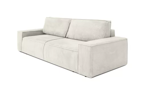 King Home Pillow Kihúzható Kord Kanapé Világos Bézs
