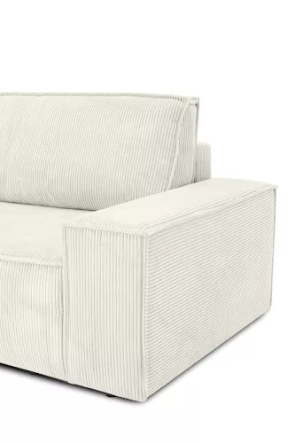 King Home Pillow Kihúzható Kord Kanapé Világos Bézs
