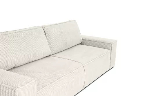 King Home Pillow Kihúzható Kord Kanapé Világos Bézs