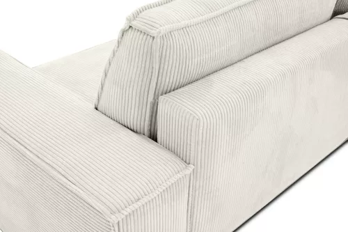 King Home Pillow Kihúzható Kord Kanapé Világos Bézs