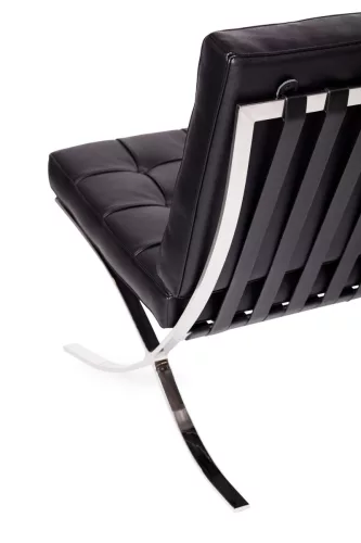 King Home Barcelon Prestige Plus Bőr Fotel Fekete Olasz Válogatott Bőrrel