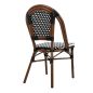 King Home Cafe Paris Alumínium Rattan Szék Dióbarna UV-álló
