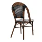   King Home Cafe Paris Alumínium Rattan Szék Dióbarna UV-álló