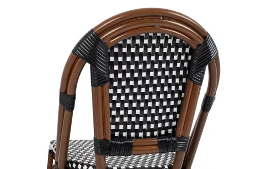 King Home Cafe Paris Alumínium Rattan Szék Dióbarna UV-álló