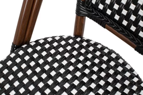 King Home Cafe Paris Alumínium Rattan Szék Dióbarna UV-álló
