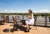 King Home Cafe Paris Alumínium Rattan Szék Dióbarna UV-álló