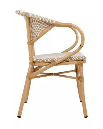 King Home Bistro Paris Karfás Szék Világosbarna Rattan