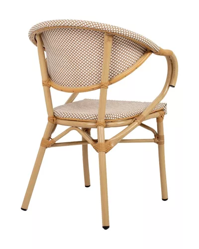 King Home Bistro Paris Karfás Szék Világosbarna Rattan