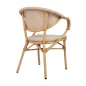 King Home Bistro Paris Karfás Szék Világosbarna Rattan