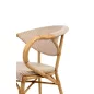 King Home Bistro Paris Karfás Szék Világosbarna Rattan
