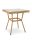 King Home Bistro Paris Rattan Üveglapos Kerti Asztal Világosbarna