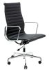 King Home Aeron Prestige Plus Irodai Szék Valódi Bőr Fekete Króm