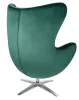 EGG WIDE VELVET karosszék sötétzöld. 18 - bársony, alap acél