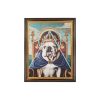 King Home Neon Bulldog LED Világító Kép Klasszikus Keretben