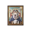 King Home Neon Bulldog LED Világító Kép Klasszikus Keretben