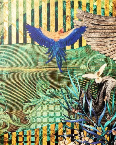 King Home Pegasus Paradise Mitológiai Nyomtatott Kép Arany Kerettel