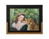 King Home Pearls Leopard Luxus Művészeti Kép Gyöngy Díszítéssel