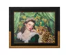 King Home Pearls Leopard Luxus Művészeti Kép Gyöngy Díszítéssel