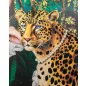   King Home Pearls Leopard Luxus Művészeti Kép Gyöngy Díszítéssel