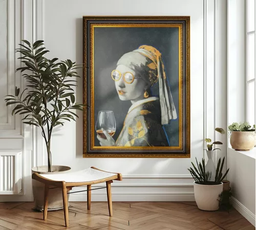 King Home Pearls and Wine Modern Művészeti Nyomat 106x140