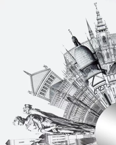 King Home Crazy World Tükrös Művészeti Fali Dekoráció