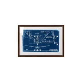   King Home Mechanical Moth Vintage Műszaki Tervrajz Kép Barna Keretben