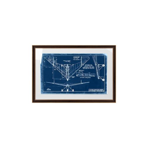 King Home Mechanical Moth Vintage Műszaki Tervrajz Kép Barna Keretben