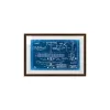 King Home Mechanical Plane Blueprint Műszaki Repülőgép Vázlat Kék