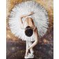 King Home Ballerina Művészeti Nyomat Fekete-Arany Keretben 100x120