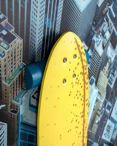 King Home Big City Skater New York Városkép Vászonkép Sárga 130x130