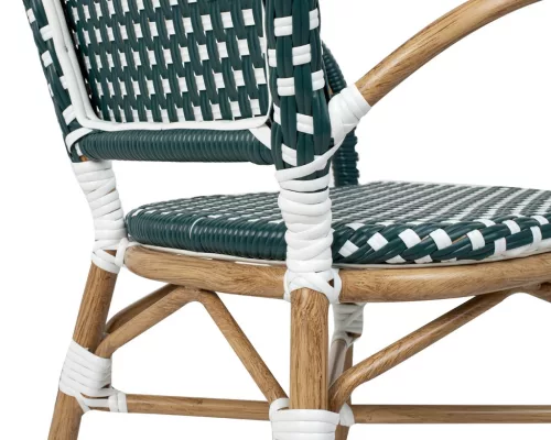 King Home Miramar Kávéházi Türkiz Rattan Kerti Szék