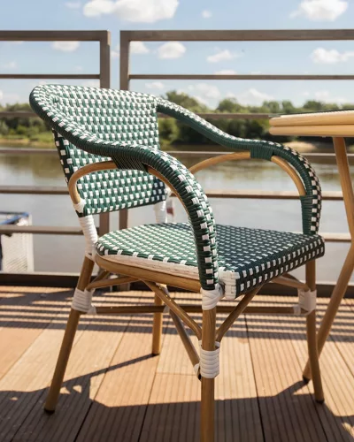 King Home Miramar Kávéházi Türkiz Rattan Kerti Szék
