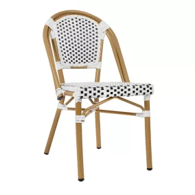 King Home Cafe Paris Alumínium Rattan Szék Fehér