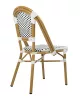 King Home Cafe Paris Alumínium Rattan Szék Fehér