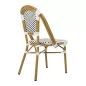 King Home Cafe Paris Alumínium Rattan Szék Fehér