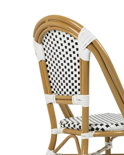 King Home Cafe Paris Alumínium Rattan Szék Fehér