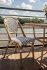 King Home Cafe Paris Alumínium Rattan Szék Fehér