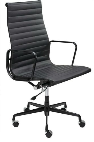 King Home Aeron Prestige Plus Valódi Bőr Irodai Szék Fekete
