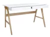 King Home Riva Scandic Íróasztal MDF Fehér Tölgyfa Lábakkal