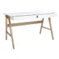   King Home Riva Scandic Íróasztal MDF Fehér Tölgyfa Lábakkal