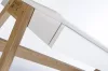 King Home Riva Scandic Íróasztal MDF Fehér Tölgyfa Lábakkal