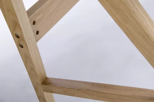 King Home Riva Scandic Íróasztal MDF Fehér Tölgyfa Lábakkal