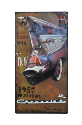 King Home Classic Chevrolet 1957 3D Fém Falikép Antik Rozsdás