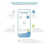 New Garden Candy Hordozható LED Lángeffektes Asztali Lámpa