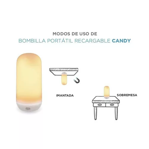 New Garden Candy Hordozható LED Lángeffektes Asztali Lámpa