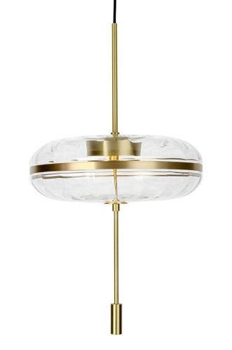 King Home Chaplin 360 LED Függőlámpa Üveg Réz