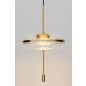 King Home Chaplin 360 LED Függőlámpa Üveg Réz