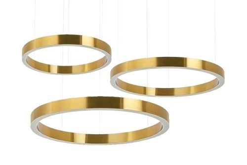 King Home Ring LED Függőlámpa Szett Arany Kaskád